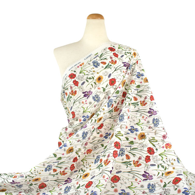 生地 LIBERTY FABRICS リバティ・ファブリックス タナローン 2025SS Retold 150th Anniversary Collection Meadow Muse メドゥ・ミューズ(25-3635141) 25AU.マルチ 09Ac03j