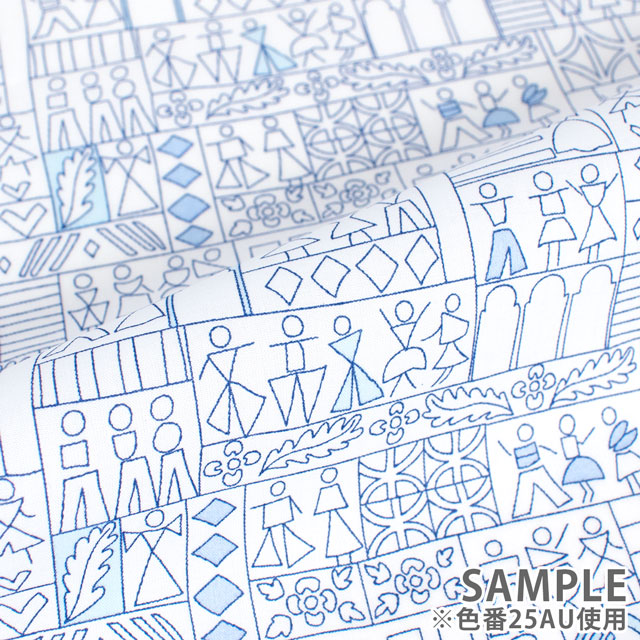 生地 LIBERTY FABRICS リバティ・ファブリックス タナローン 2025SS Retold 150th Anniversary Collection Into The Store イントゥ・ザ・ストア(25-3635153) 25AU.ブルー 09Ac03j