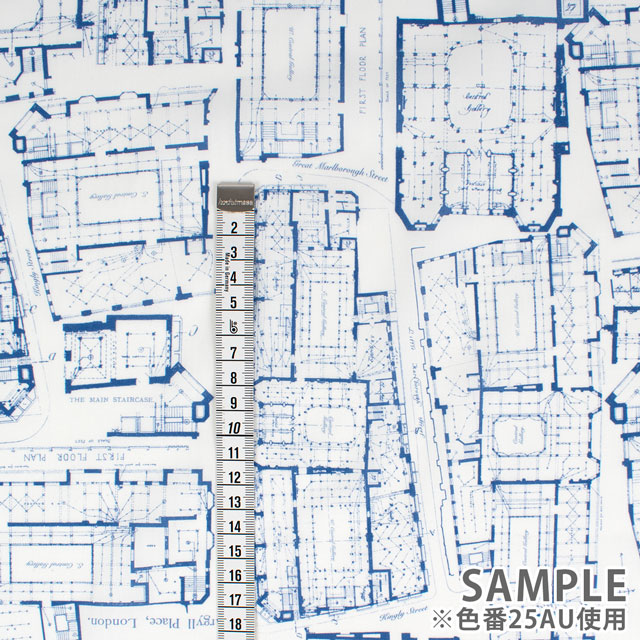 生地 LIBERTY FABRICS リバティ・ファブリックス タナローン 2025SS Retold 150th Anniversary Collection Blue Prints ブルー・プリンツ(25-3635155) 25CU.ブラウン 09Ac03j