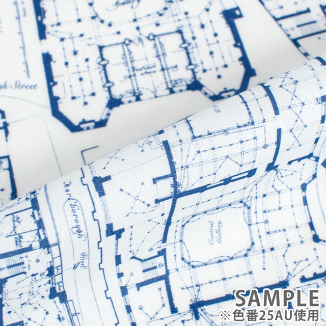 生地 LIBERTY FABRICS リバティ・ファブリックス タナローン 2025SS Retold 150th Anniversary Collection Blue Prints ブルー・プリンツ(25-3635155) 25CU.ブラウン 09Ac03j