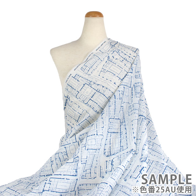 生地 LIBERTY FABRICS リバティ・ファブリックス タナローン 2025SS Retold 150th Anniversary Collection Blue Prints ブルー・プリンツ(25-3635155) 25CU.ブラウン 09Ac03j