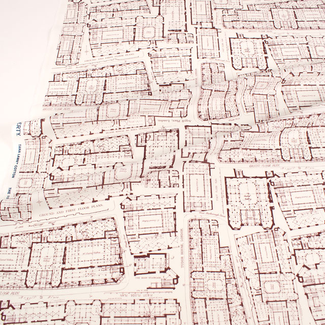 生地 LIBERTY FABRICS リバティ・ファブリックス タナローン 2025SS Retold 150th Anniversary Collection Blue Prints ブルー・プリンツ(25-3635155) 25CU.ブラウン 09Ac03j