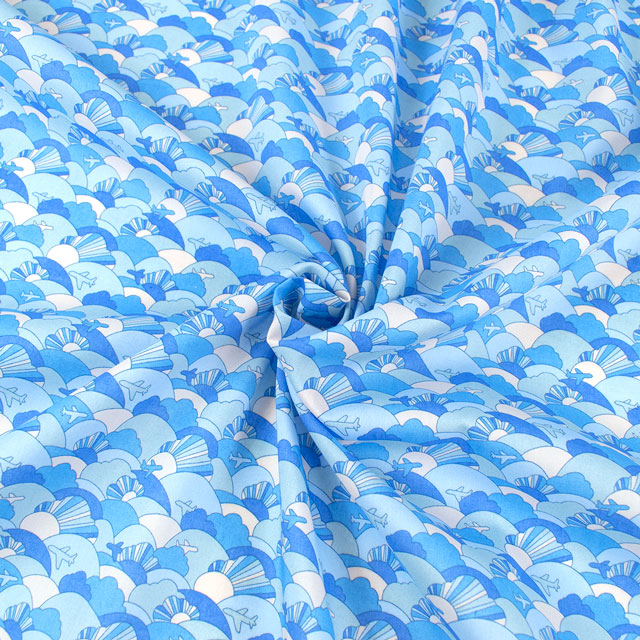 生地 LIBERTY FABRICS リバティ・ファブリックス タナローン 2025SS Retold 150th Anniversary Collection Far and Away ファー・アンド・アウェイ(25-3635160) 25BU.ブルー 09Ac03j