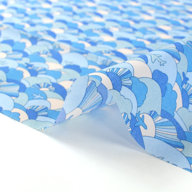 生地 LIBERTY FABRICS リバティ・ファブリックス タナローン 2025SS Retold 150th Anniversary Collection Far and Away ファー・アンド・アウェイ(25-3635160) 25BU.ブルー 09Ac03j