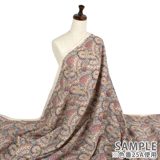 生地 LIBERTY FABRICS リバティ・ファブリックス フランダースリネン 2025SS Emporium エンポリアム(25-3635108) 25A.ブラウン 09Ac03j