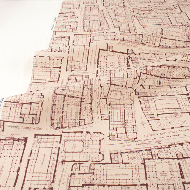 生地 LIBERTY FABRICS リバティ・ファブリックス 11号帆布 2025SS Blue Prints ブルー・プリンツ(25-1225106L120) J25B.ブラウン 09Ac03j