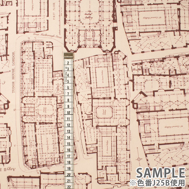 生地 LIBERTY FABRICS リバティ・ファブリックス 11号帆布 2025SS Blue Prints ブルー・プリンツ(25-1225106L120) J25B.ブラウン 09Ac03j