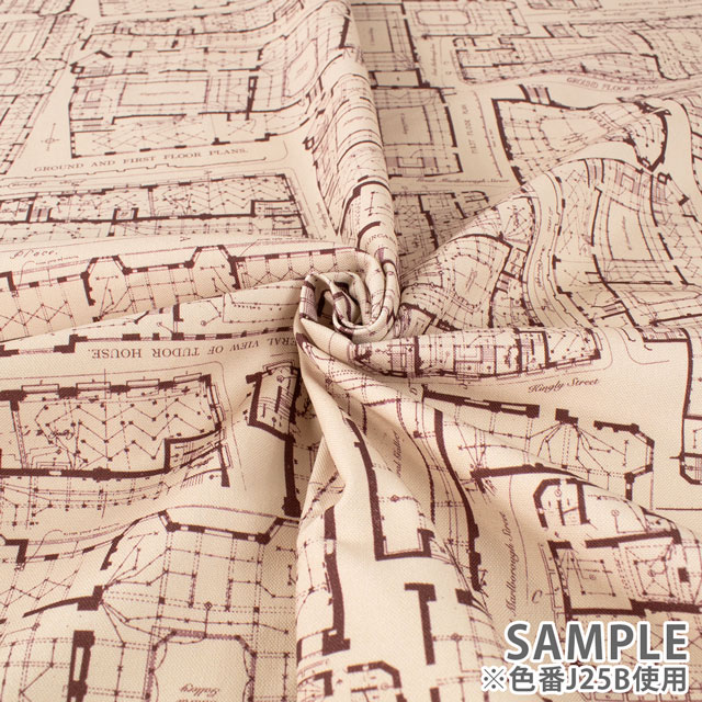 生地 LIBERTY FABRICS リバティ・ファブリックス 11号帆布 2025SS Blue Prints ブルー・プリンツ(25-1225106L120) J25B.ブラウン 09Ac03j