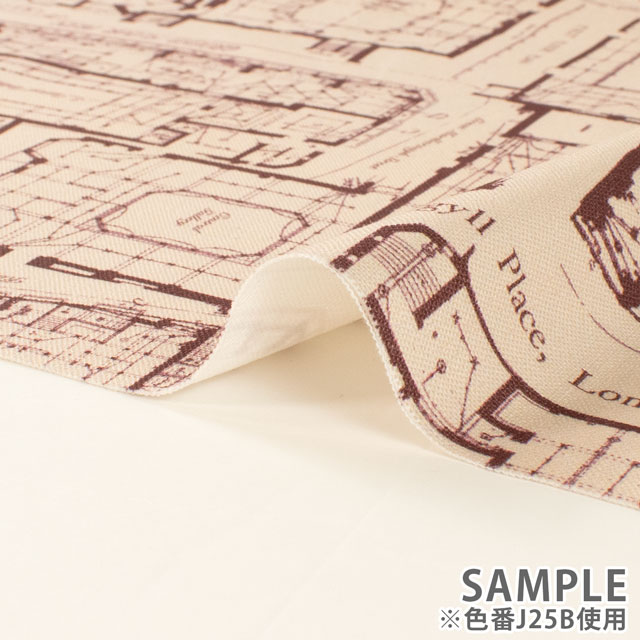 生地 LIBERTY FABRICS リバティ・ファブリックス 11号帆布 2025SS Blue Prints ブルー・プリンツ(25-1225106L120) J25B.ブラウン 09Ac03j