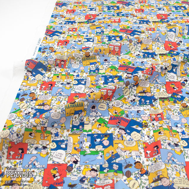 生地 LIBERTY FABRICS リバティ・ファブリックス タナローン 2025SS PEANUTS(TM) collection Vol.2 Comic Strip Cosmos コミック・ストリップ・コスモス(DC34865) J25A.マルチ 09Ac03j