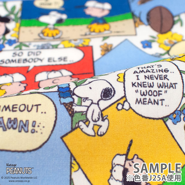 生地 LIBERTY FABRICS リバティ・ファブリックス タナローン 2025SS PEANUTS(TM) collection Vol.2 Comic Strip Cosmos コミック・ストリップ・コスモス(DC34865) J25A.マルチ 09Ac03j