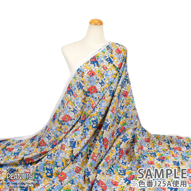 生地 LIBERTY FABRICS リバティ・ファブリックス タナローン 2025SS PEANUTS(TM) collection Vol.2 Comic Strip Cosmos コミック・ストリップ・コスモス(DC34865) J25A.マルチ 09Ac03j