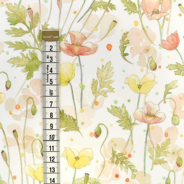 生地 LIBERTY FABRICS リバティ・ファブリックス タナローン 2025SS Botanical Escape Garden Poppies ガーデン・ポピーズ(25-363J7403) 25AU.イエロー 09Ac03j