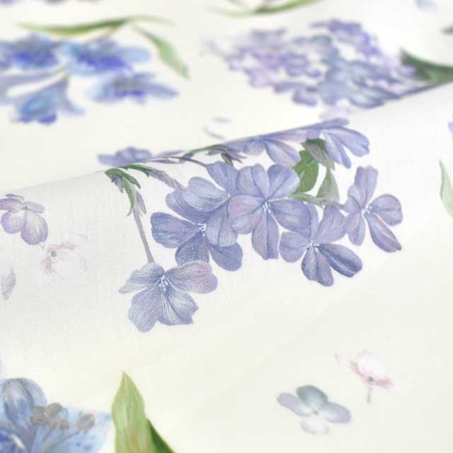 生地 LIBERTY FABRICS リバティ・ファブリックス タナローン 2025SS Botanical Escape Marina's Meadow マリナズ・メドゥ(25-363J7406) 25CU.ブルー 09Ac03j