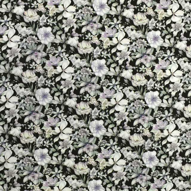 生地 LIBERTY FABRICS リバティ・ファブリックス タナローン 2025SS Botanical Escape Summer Garden サマー・ガーデン(25-363J7408) 25BU.ブラック 09Ac03j