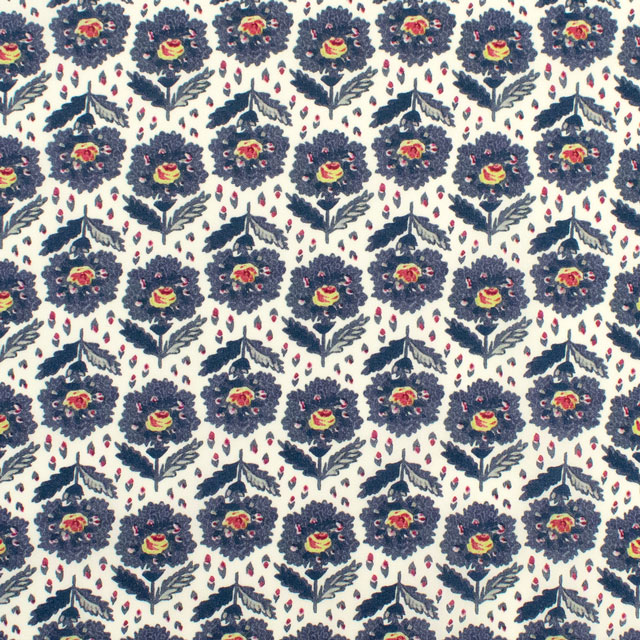 生地 LIBERTY FABRICS リバティ・ファブリックス タナローン 2025SS Botanical Escape Rosemary Path ローズマリー・パス(25-363J7410) 25BU.ネイビー 09Ac03j