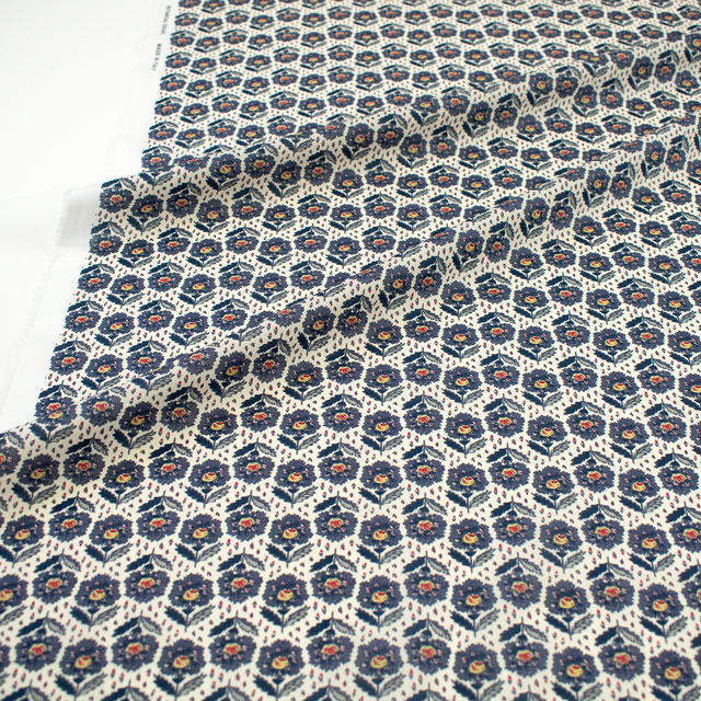 生地 LIBERTY FABRICS リバティ・ファブリックス タナローン 2025SS Botanical Escape Rosemary Path ローズマリー・パス(25-363J7410) 25BU.ネイビー 09Ac03j