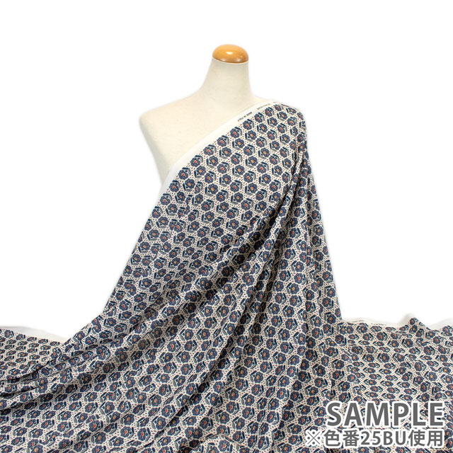 生地 LIBERTY FABRICS リバティ・ファブリックス タナローン 2025SS Botanical Escape Rosemary Path ローズマリー・パス(25-363J7410) 25BU.ネイビー 09Ac03j