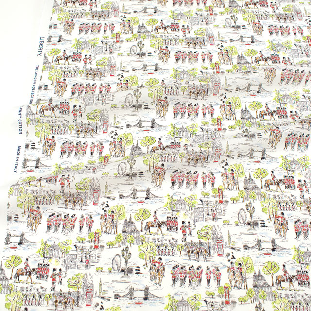 生地 LIBERTY FABRICS リバティ・ファブリックス タナローン 2025SS LONDON COLLECTION Marv's March マーブズ・マーチ(25-363J73453) 25AU.オフ 09Ac03j