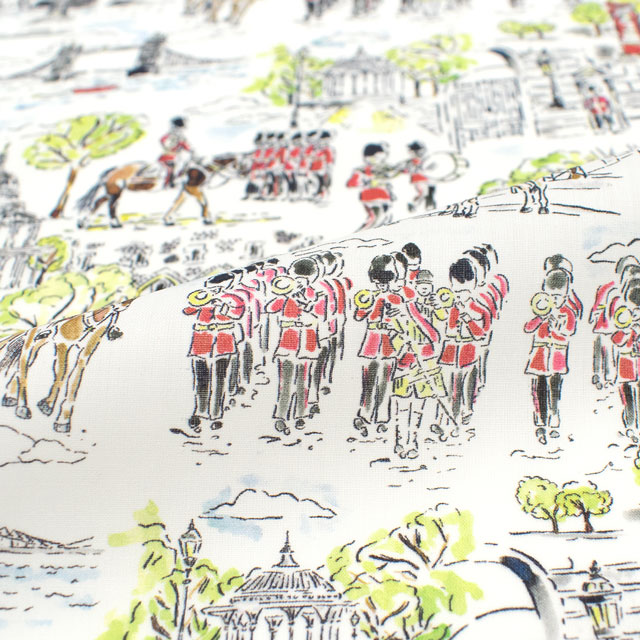 生地 LIBERTY FABRICS リバティ・ファブリックス タナローン 2025SS LONDON COLLECTION Marv's March マーブズ・マーチ(25-363J73453) 25AU.オフ 09Ac03j