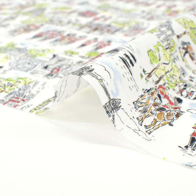 生地 LIBERTY FABRICS リバティ・ファブリックス タナローン 2025SS LONDON COLLECTION Marv's March マーブズ・マーチ(25-363J73453) 25AU.オフ 09Ac03j