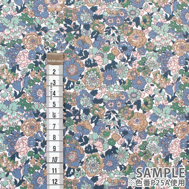 生地 LIBERTY FABRICS リバティ・ファブリックス コーデュロイ 2025AW Nell, Annie & May ネル、アニー&メイ(25-3635209) P25A.ブルーグレー 09Bi26j