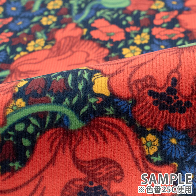生地 LIBERTY FABRICS リバティ・ファブリックス コーデュロイ 2025AW Clementina Daisy クレメンティナ・デイジー(25-3635242) 25C.レッド 09Bi26j
