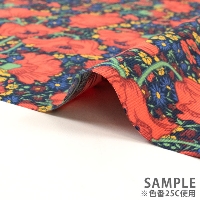 生地 LIBERTY FABRICS リバティ・ファブリックス コーデュロイ 2025AW Clementina Daisy クレメンティナ・デイジー(25-3635242) 25C.レッド 09Bi26j