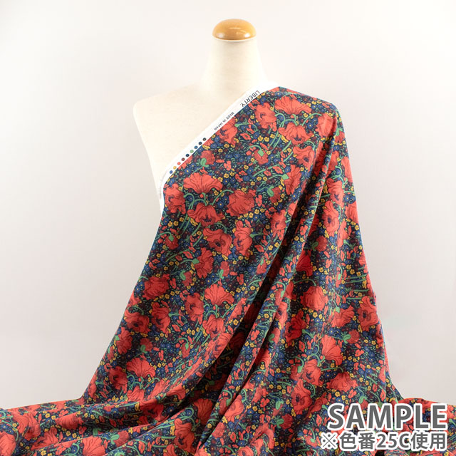 生地 LIBERTY FABRICS リバティ・ファブリックス コーデュロイ 2025AW Clementina Daisy クレメンティナ・デイジー(25-3635242) 25C.レッド 09Bi26j