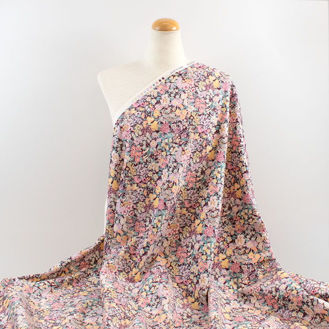 生地 LIBERTY FABRICS リバティ・ファブリックス コーデュロイ 2025AW Cottage Garden コテージ・ガーデン(25-3635248) 25C.ピンク 09Bi26j