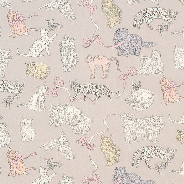 生地 LIBERTY FABRICS リバティ・ファブリックス タナローン 2025AW Decades in Bloom Koh & Eito コー・アンド・エイト(25-363J75911) 25CU.グレー 09Ac03j