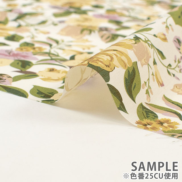 生地 LIBERTY FABRICS リバティ・ファブリックス タナローン 2025AW Decades in Bloom Lily Rosa リリー・ローザ(25-363J75914) 25CU.ベージュ 09Ac03j