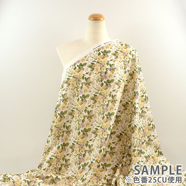 生地 LIBERTY FABRICS リバティ・ファブリックス タナローン 2025AW Decades in Bloom Lily Rosa リリー・ローザ(25-363J75914) 25CU.ベージュ 09Ac03j