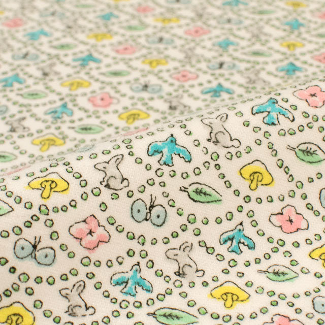 生地 LIBERTY FABRICS リバティ・ファブリックス ネル・フランネル 2025AW Forest Wave フォレストウェーブ(DC33507L119) w.マルチ 09Bi26j