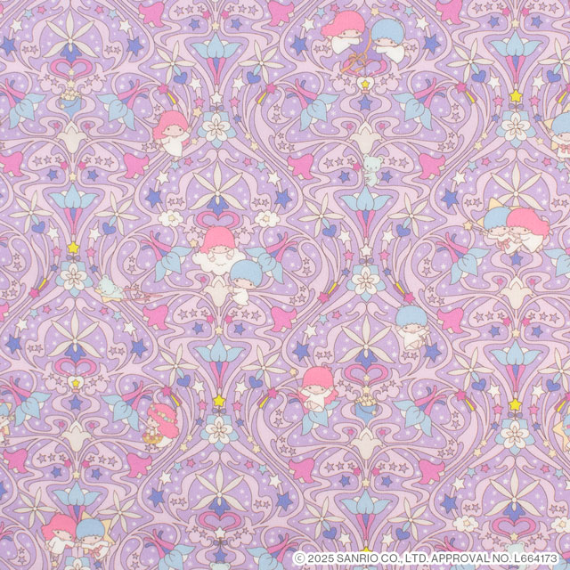 生地 LIBERTY FABRICS リバティ・ファブリックス タナローン Little Twin Stars Collection 25AW Kiki and Lala's Orchids キキ&ララ オーキッズ(DC35396) J25D.ラベンダー 09Ac04j