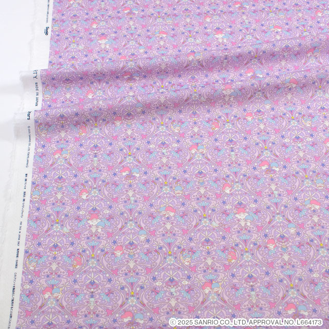 生地 LIBERTY FABRICS リバティ・ファブリックス タナローン Little Twin Stars Collection 25AW Kiki and Lala's Orchids キキ&ララ オーキッズ(DC35396) J25D.ラベンダー 09Ac04j