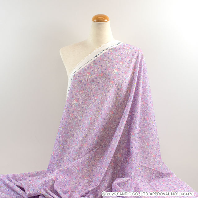 生地 LIBERTY FABRICS リバティ・ファブリックス タナローン Little Twin Stars Collection 25AW Kiki and Lala's Orchids キキ&ララ オーキッズ(DC35396) J25D.ラベンダー 09Ac04j