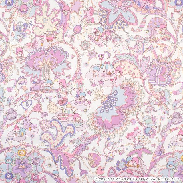 生地 LIBERTY FABRICS リバティ・ファブリックス タナローン Little Twin Stars Collection 25AW Soho Carnival ソーホー・カーニバル(DC35397) J25A.オフ/ピンク 09Ac04j
