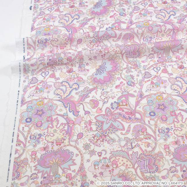 生地 LIBERTY FABRICS リバティ・ファブリックス タナローン Little Twin Stars Collection 25AW Soho Carnival ソーホー・カーニバル(DC35397) J25A.オフ/ピンク 09Ac04j