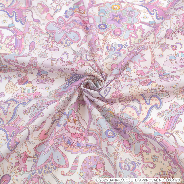 生地 LIBERTY FABRICS リバティ・ファブリックス タナローン Little Twin Stars Collection 25AW Soho Carnival ソーホー・カーニバル(DC35397) J25A.オフ/ピンク 09Ac04j