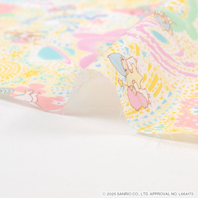 生地 LIBERTY FABRICS リバティ・ファブリックス タナローン Little Twin Stars Collection 25AW Milky Way Adventure ミルキー・ウェイ・アドベンチャー(DC35400) J25A.イエロー 09Ac04j