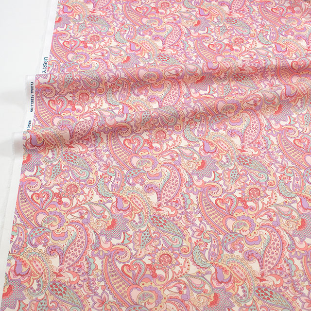 生地 LIBERTY FABRICS リバティ・ファブリックス タナローン 2026SS Floral Rebellion Mr Paisley ミスター・ペイズリー(26-36361005) 26CU.ピンク 09Ac04j