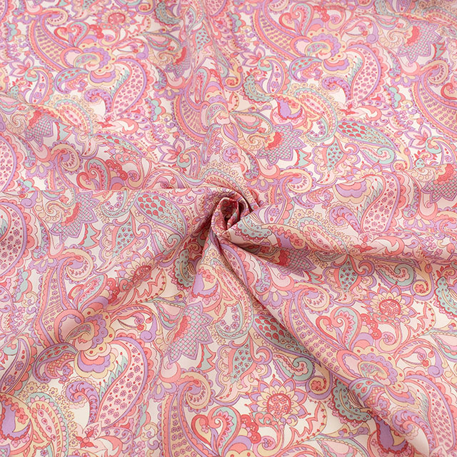 生地 LIBERTY FABRICS リバティ・ファブリックス タナローン 2026SS Floral Rebellion Mr Paisley ミスター・ペイズリー(26-36361005) 26CU.ピンク 09Ac04j