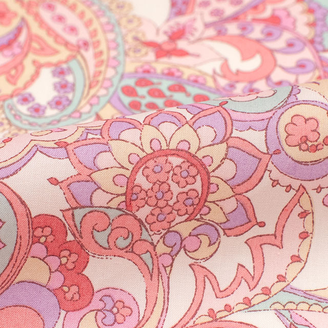 生地 LIBERTY FABRICS リバティ・ファブリックス タナローン 2026SS Floral Rebellion Mr Paisley ミスター・ペイズリー(26-36361005) 26CU.ピンク 09Ac04j