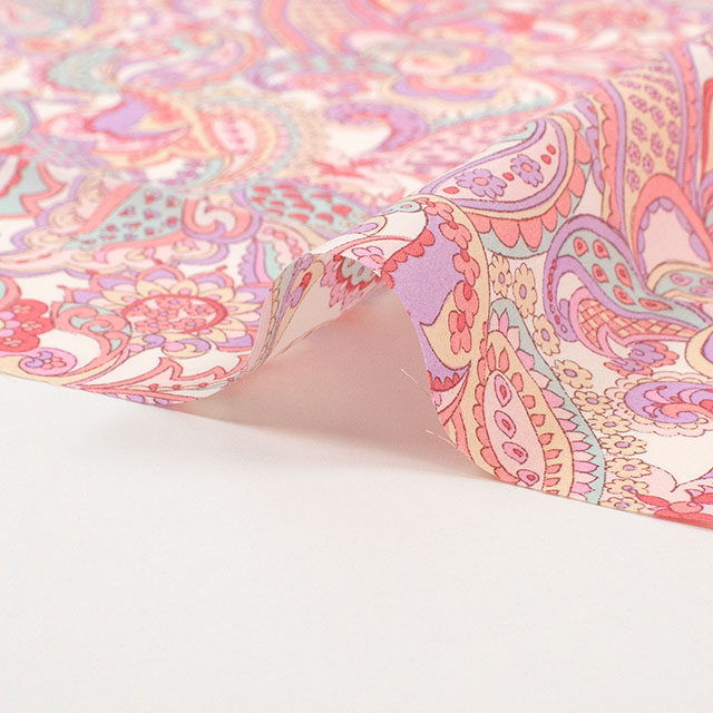 生地 LIBERTY FABRICS リバティ・ファブリックス タナローン 2026SS Floral Rebellion Mr Paisley ミスター・ペイズリー(26-36361005) 26CU.ピンク 09Ac04j
