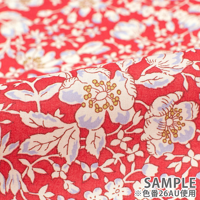 生地 LIBERTY FABRICS リバティ・ファブリックス タナローン 2026SS Floral Rebellion Lizzy リジー(26-36361030) 26AU.レッド 09Ac04j