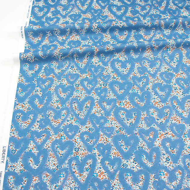 生地 LIBERTY FABRICS リバティ・ファブリックス タナローン 2026SS Floral Rebellion Love Emma and Georgina ラブ・エマ・アンド・ジョージーナ(26-36361036) 26BU.ブルー 09Ac04j