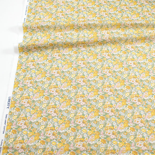 生地 LIBERTY FABRICS リバティ・ファブリックス タナローン 2026SS Floral Rebellion Leontyne Dream レオンタイン・ドリーム(26-36361038) 26CU.イエロー 09Ac04j