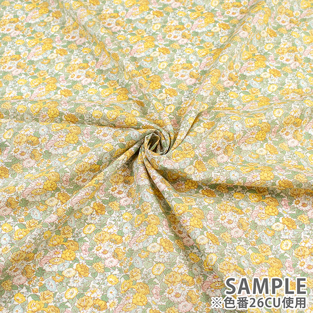 生地 LIBERTY FABRICS リバティ・ファブリックス タナローン 2026SS Floral Rebellion Leontyne Dream レオンタイン・ドリーム(26-36361038) 26CU.イエロー 09Ac04j