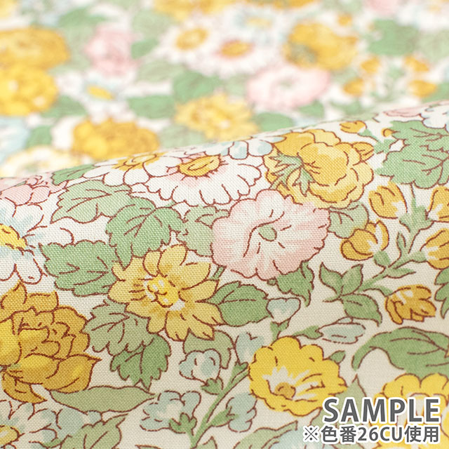 生地 LIBERTY FABRICS リバティ・ファブリックス タナローン 2026SS Floral Rebellion Leontyne Dream レオンタイン・ドリーム(26-36361038) 26CU.イエロー 09Ac04j